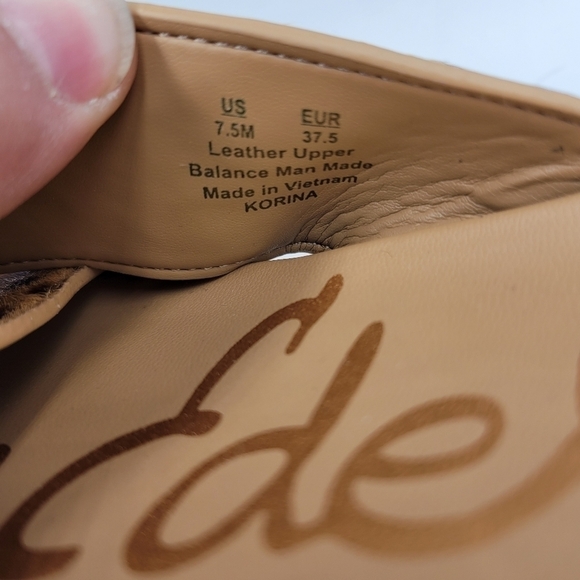 SAM EDELMAN Korina Tan Cheetah Print Platform Sandal Sz 7.5 - Picture 12 of 12